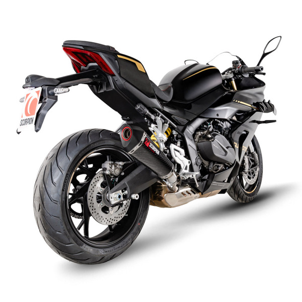 Scorpion Exhaust QJ SRK 800 & 800RR - Carbon fibre Serket taper slip on silencer